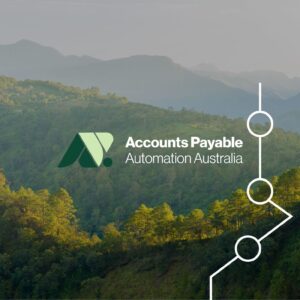 Accounts Payable Automation Australia logo over a mountain landscape, branding and web design by Inversit