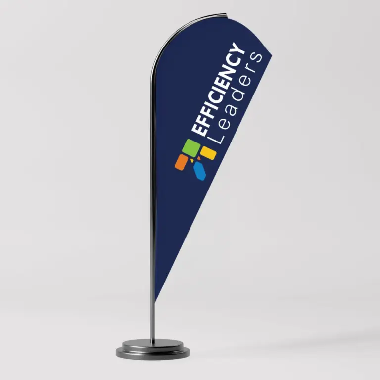 Efficiency Leaders teardrop banner design by Inversit