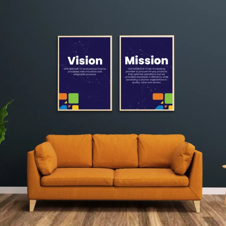 Vision and Mission wall posters design by Inversit